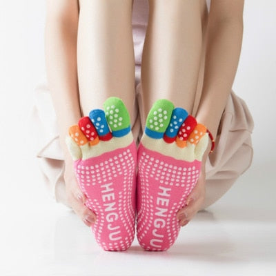 Yoga Socks 5 toes Anti slip Silicone