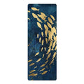 Natural Rubber Patterned Yoga Mat Non-slip Portable Microfiber