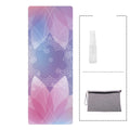 Natural Rubber Patterned Yoga Mat Non-slip Portable Microfiber