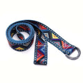 Printed Cotton Yoga Belt Washable D-Ring Stretch