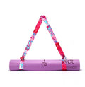Printed Cotton Yoga Belt Washable D-Ring Stretch