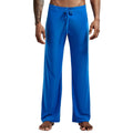 Yoga Fitness Casual Pants Men's Solid Drawstring Trousers Sports Pants