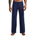 Yoga Fitness Casual Pants Men's Solid Drawstring Trousers Sports Pants