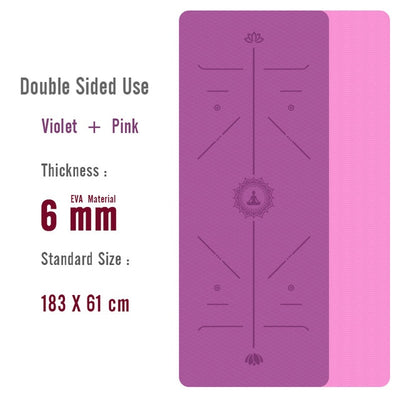 1830*610*6mm EVA Yoga Mat with Position Line Non Slip Carpet Mat