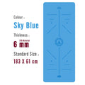 1830*610*6mm EVA Yoga Mat with Position Line Non Slip Carpet Mat