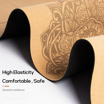 Accept customized 72*24 Inch Natural Cork TPE Yoga Mat