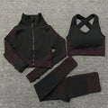 Seamless Yoga Sets New Knitted Hip-lifting Elastic Running Sports