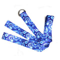 Printed Cotton Yoga Belt Washable D-Ring Stretch