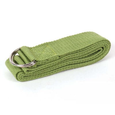 Printed Cotton Yoga Belt Washable D-Ring Stretch