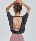 Open Back Top Loose Breathable Tank Top Yoga